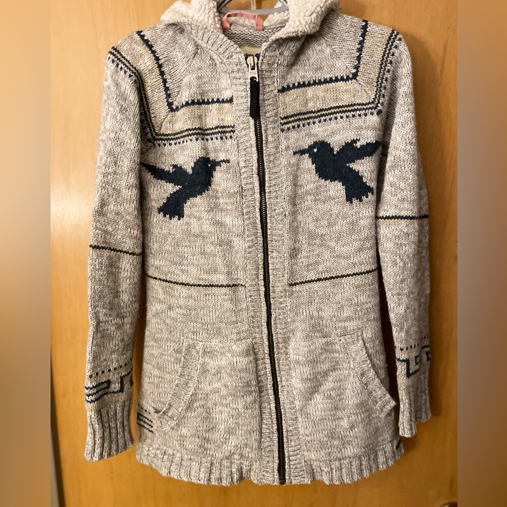 Ladies zip up sweater